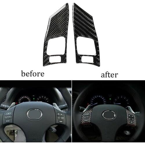 Carbon Fiber Decor Inner Steering Wheel Trim Cover For Lexus IS250 350 2006-2012 Wheel Cover Trim Car Accessories