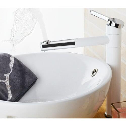 High quality luxury color brass bathroom color tap white color faucet high quality BF002