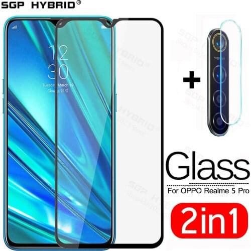 2-in-1 Tempered Glass For OPPO Realme 5 Pro 5Pro Camera Lens Protection Film Screen protector For Realme 5 Protective Glass 6.3"