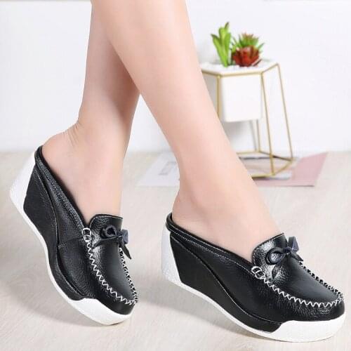 Tenis Feminino 2020 leather Women Tennis Shoes Height-increasing Breathable Sport Shoes Female Thick Bottom Platform Sneakers