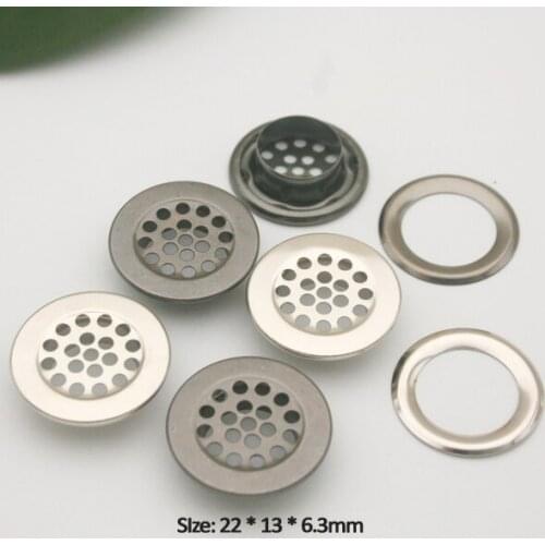 100 sets / lot JY-021 13mm metal mesh eyelets with washer metal grommets eyelets nickle, black color for mattress and garments
