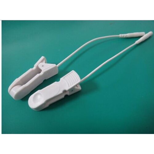 200pcs=100pair Plug Hole 2.0mm to Ear clip Adapter Tieline Short Cables Electrode Wires for digital therapy machine