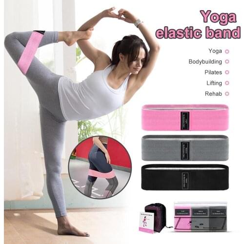 3 pcs Fabric Resistance Bands Booty Band Set Gym Equipment Workout Elastic Elast Glute Band for Yoga Sports Fitness Hip Training