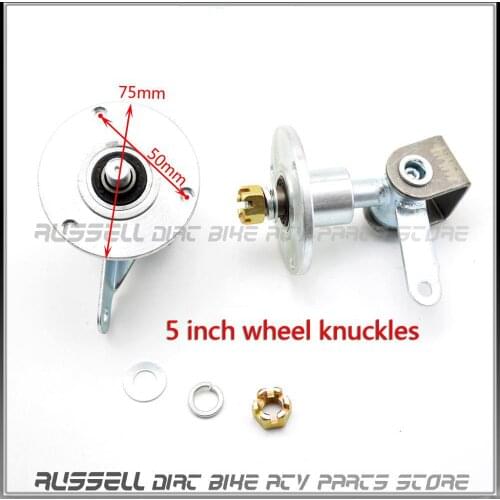 5 inch Wheel Knuckle Spindle With Wheel Hub Fit For DIY Go Kart Buggy Karting ATV UTV Quad Bike Parts(1Pair )