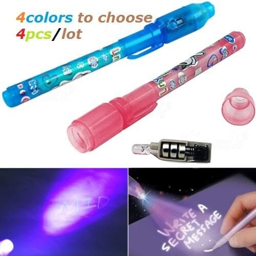 50pcs/lot 2 In UV Black Light Invisible Ink Pen