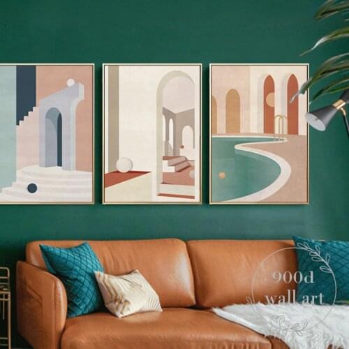Abstract Landscape Canvas Wall Art Print Poster Painting Wall Art Modern Abstract Wall Picture for Living Room Decoration AB103