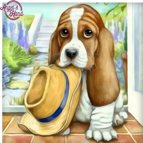 DIY Diamond Painting Cross Stitch dog cat Art Rhinestones Crystal Needlework Diamond Embroidery Full Diamond Decorative