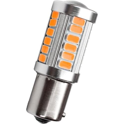 BAU15S PY21W 1056 1156PY 150 Degree 33 Smd 5630 Led Orange Auto Turn Signal Lamp Yellow Amber 33SMD 5730 Car Light Source