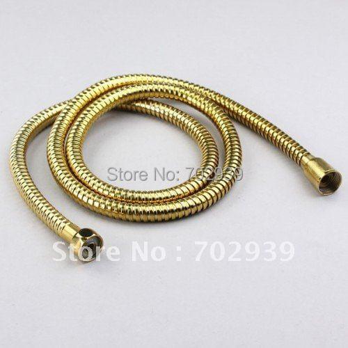Free shipping FLEXIBLE SHOWER HOSE ALL METAL 150CM PVD gold hose