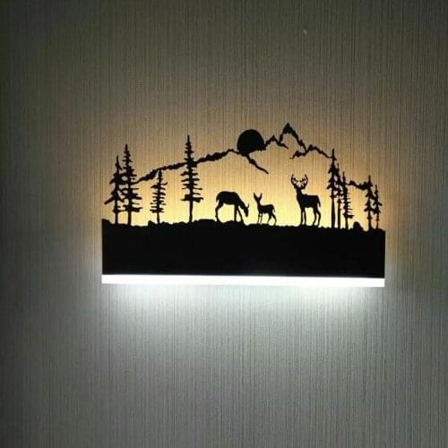 Sconces Black Acrylic Creative Modern Led Wall Light For Living Room Beside Room Bedroom Lamps LED Sconce Bathroom Wall Lamp LED