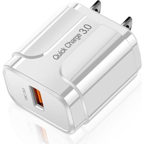 Quick Charge 3.0 18W USB Charger EU US 5V 3A Fast Charging Adapter Mobile Phone Charger For iphone MAX Huawei Samsung Xiaomi LG