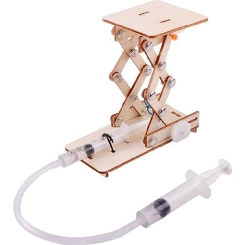 Kids Scientific Toys Puzzle Hydraulic Experiment Lift Table Projects Physics Tea Y4UD