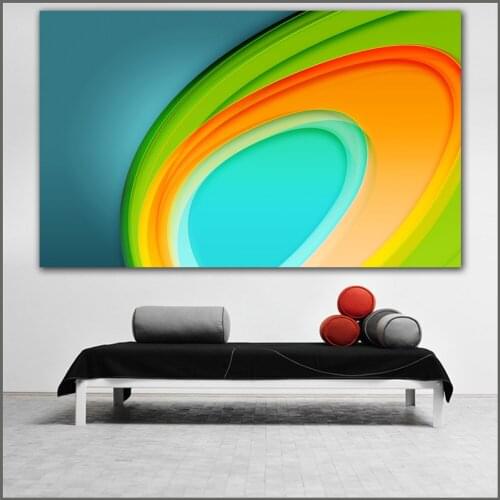 Large size Printing Oil Painting fluid abstract colorful wall art canvas print pictures for living room and bedroom No Frame