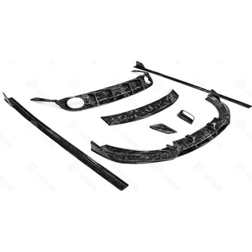 Suit For Rs7 Audi Modified Carbon Fiber Front Side Skirt, Rear Lip Tail Surround Kit