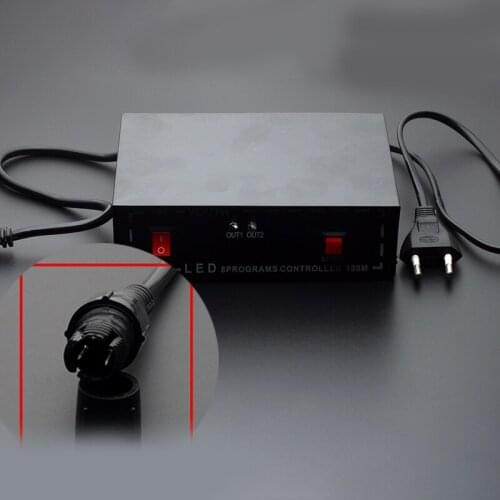 2 pcs 100 meters round two-wire plug controller LED Lamp monochromatic changliang rainbow tube special power Lamp accessories