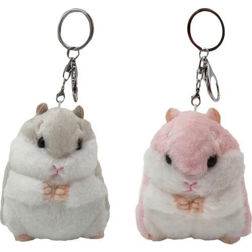 Hamster doll keychain pendant doll hamster cute backpack doll plush ins bag pendant school bag pendant