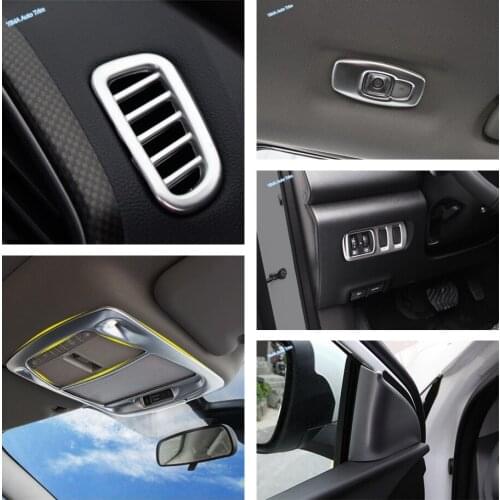 Lapetus Middle Air AC Outlet Vent / Roof Reading Lamps Cover Trim For Renault Kadjar 2016 - 2020 ABS Matte Interior Refit Kit