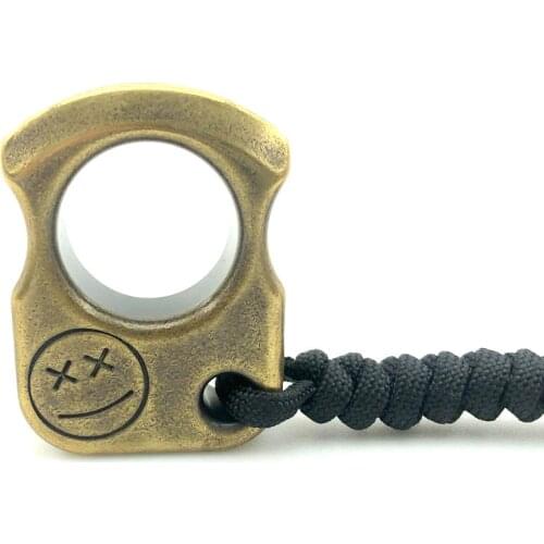 Outdoors EDC Multi-Tool 14mm Thickness Tactical Portable Brass Skull Window Breaker Tool Keychain Hanging