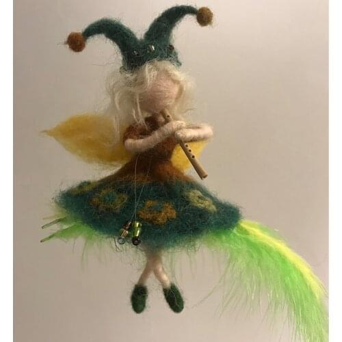 Fairy Needle Felting Kit for Beginners 15 cm Height Elf Felting Starter Kit Wool Felt Kit Creativity Kit Video Instruction