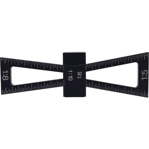 Swallow Tail Dovetail Marker Guide Gauge Hand Cut Wood Joints Tool with Scale Template Woodworking Tool