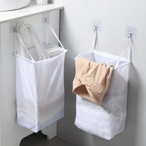 Basedidea Wall-mounted Laundry Basket Bathroom Dirty clothes hamper Simple Paste Dirty Clothes Laundry Basket