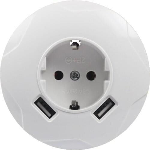 USB Wall Socket charger Free shipping Double USB Port 5V 2A usb wall outlet high quality white color LC-01