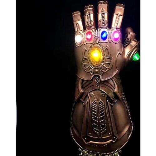 [New] 1:1 Infinity War Infinity Gauntlet LED Light Thanos Gloves Cosplay Action Figure model Costume party Toys