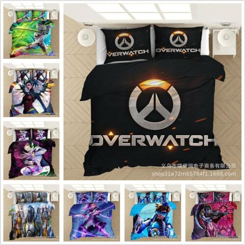 Overwatch Home Textile Pillow Case 3D Duvet Covers Comforter Bedding Sets Bed Set Home Decor Bedding
