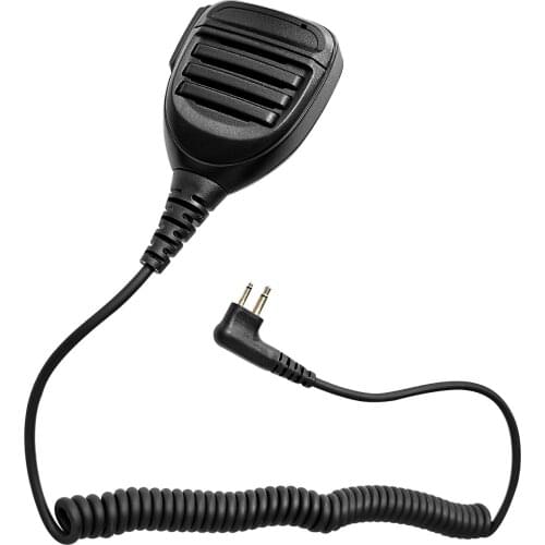 Walkie Talkie Waterproof Speaker Mic with Reinforced Cable for Motorola Radios 2 Pin Shoulder Microphone