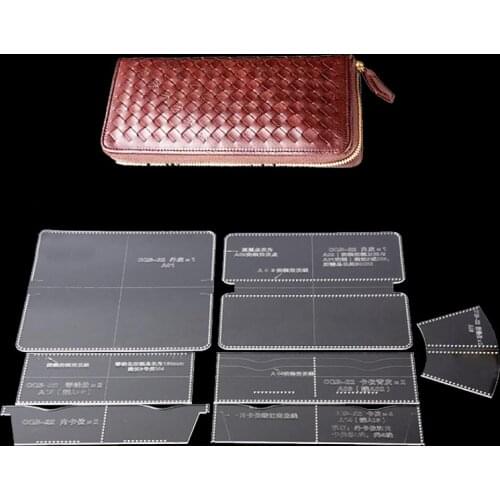 DIY Designer Leather Acrylic Plate Make Leather Handbag Clutch Bag Pattern Template Embossing Sewing Leathercraft Tool Sets