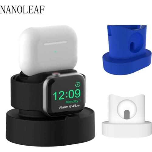 Charger Stand Holder for Apple Watch Watch 38MM 40MM 42MM 44MM Silicone Charger Dock for Airpods Pro iWatch 1/2 /3/4 /5/6 /se