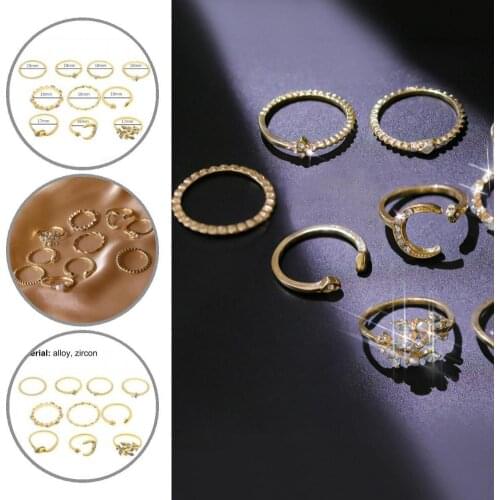 Comfortable Wearing Alloy Irregular Star Flower Finger Ring Jewelry Accessories