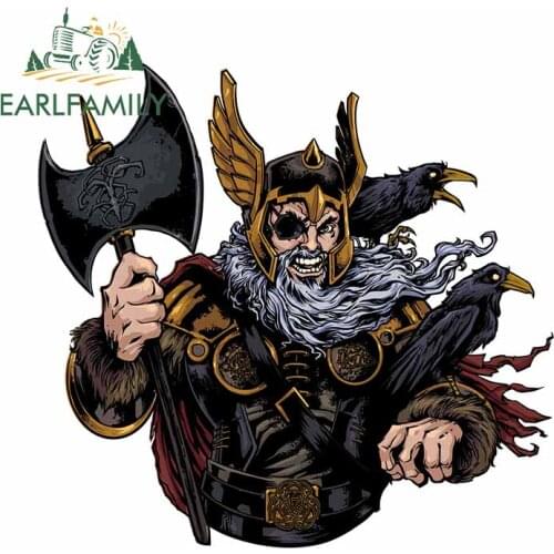 EARLFAMILY 13cm x 12.2cm for The Myth of Crow Ax Air Conditioner Car Stickers RV Laptop Refrigerator Laptop Waterproof Decal