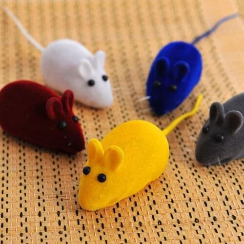 Dog Funny Playing Toys False Sound Mouse Rat Squeak Noise Sale 2 Pcs Random Color Pet Cat Kitten