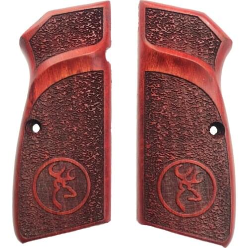 Belgium Browning Hp 14'lü Browning Logo Laser Cut Red Wooden Grip Mod8