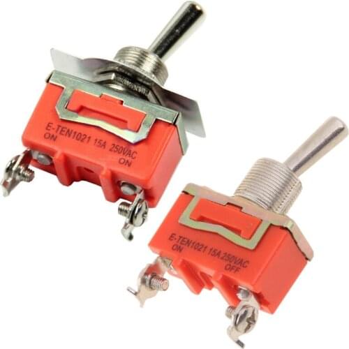 1pc Hi-Q 15A 250V High Quality SPST 2 Terminal ON OFF Toggle Switch