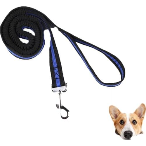 15PCS / LOT Dog Stretch Leash Nylon Walk Dog Leash Running Cushion Stretch Leash Pet Traction Rope