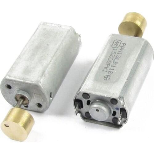 2pcs DC 12V 16000RPM 2-Pin Silver Current Electromotor