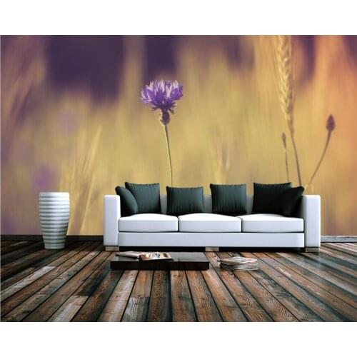 Custom papel de parede 3d, Vintage photo of cornflowers blooming mural for guest bedroom sofa background decorative wallpaper