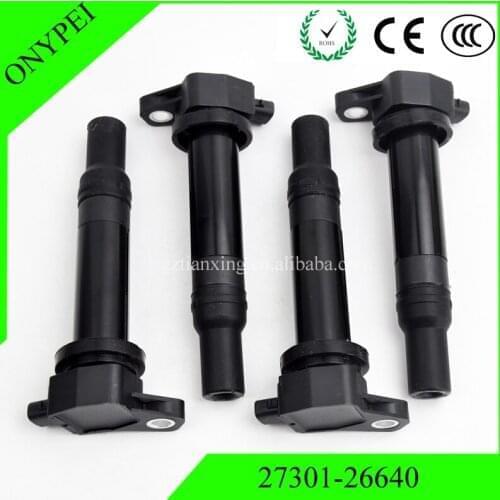 4 Pcs/Lot Auto Coils 27301-26640 New Ignition Coil 2730126640 For Hyundai 2006-2011 Accent Kia Rio 1.6L L4 27301 26640