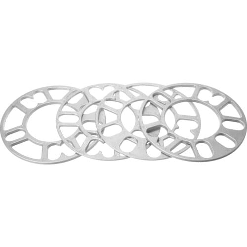 4pcs 3mm 5mm Alloy Car Auto Wheel Spacers Adaptor Shims Plate 4/5 Stud Silver 4x100 4x108 4x114.3 5x100 5x108 5x112 5x114.3
