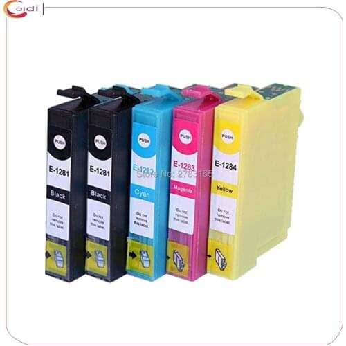 5PCS Compatible for epson T128XL ink cartridge For EPSON Stylus S22 SX125 SX130 SX230 SX235W SX420W SX425W SX430W SX435W Printer