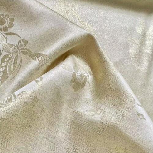 500cm*140cm Natural Silk rocade Silk Fabric Satin Flower Fabrics For Sewing Material For DIY Dress Fabric B43