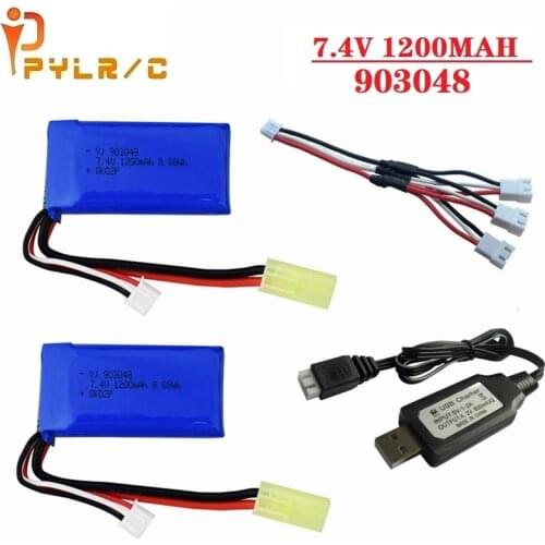 7.4V 1200mah Lipo battery +charger for9300 9301E 9302E 9303E 9034E 9305E 2.4G 1:18 Remote Control 4WD High-speed Off-road RC Car