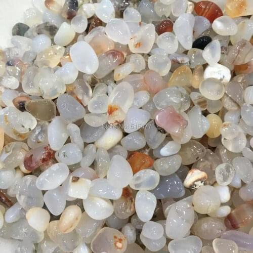 7-9mm 1000g AAA+ Wholesale Natural White Agate Tumbled Stones Pocket Stones Chakra Healing Reiki
