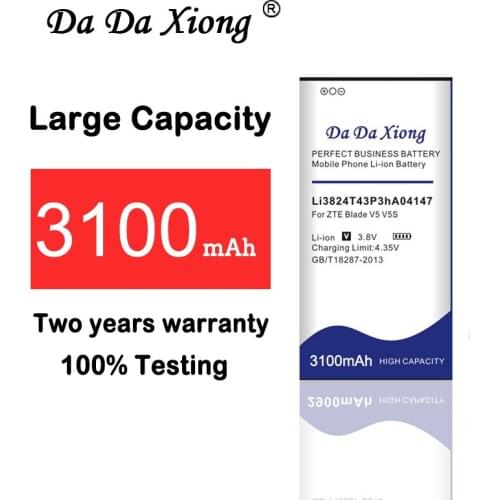 DaDaXiong 3100mAh Li3824T43P3hA04147 Battery for ZTE Red Bull V5 V5S for ZTE n9180 U9180 V9180 N918ST