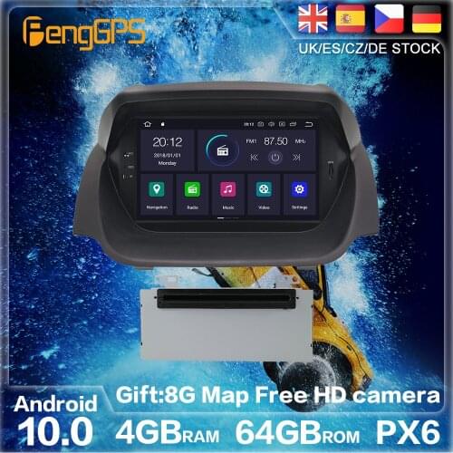 Android 10.0 PX6 For Ford Fiesta 7 Mk 7 2013-2017 GPS Navigation Auto Radio Stereo Car DVD Multimedia Auto Player HeadUnit 2DIN