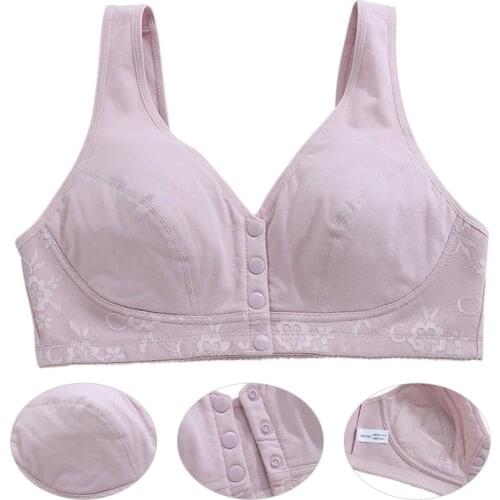 Wireless Cotton Bras For Women Lingerie Front Close T-back Bra Leisure Comfortble Underwear Plus Size