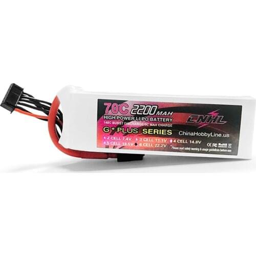 CNHL G+PLUS 2200mAh 22.2V 6S 70C Lipo Battery for Airplane Helicopter Jet Edf With XT60 Plug RC Drone FPV Racing
