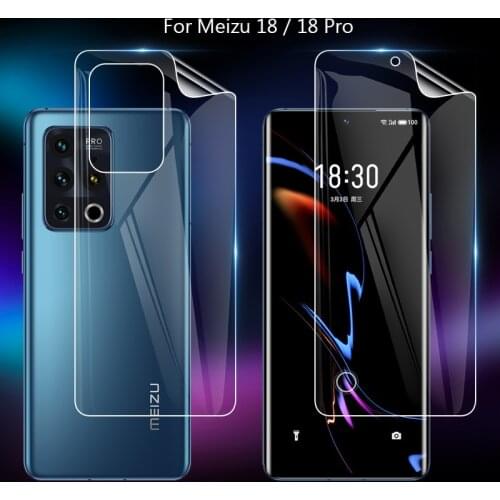 For Meizu 18 Pro Meizu18 5G Clear TPU / Matte Anti-Fingerprints Hydrogel Full Cover Soft Screen Protector Film ( Not Glass )